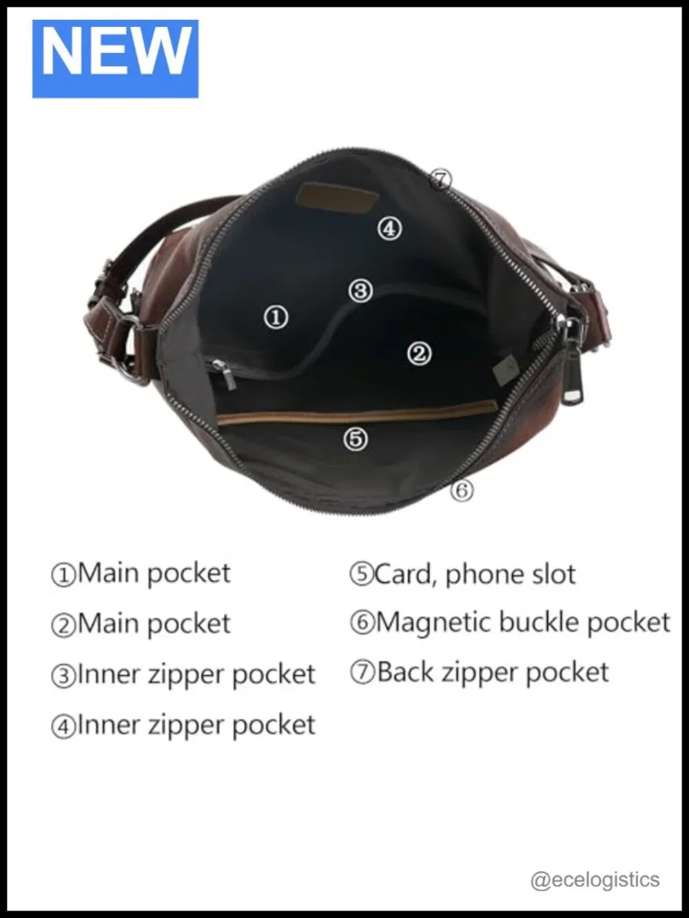Genuine Leather 3-in-1 Hobo Bag Crossbody Backpack Purse Handbag